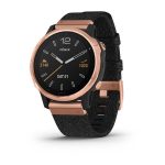 fēnix® 6S - Pro and Sapphire Editions - Rose Gold-tone with Heathered Black Nylon Band