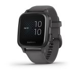 Venu® Sq Slate Aluminum Bezel with Shadow Gray Case and Silicone Band