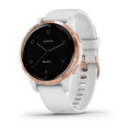 vívoactive® 4S Rose Gold Stainless Steel Bezel with White Case and Silicone Band
