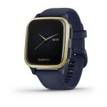 Venu® Sq – Music Edition Light Gold Aluminum Bezel with Navy Case and Silicone Band