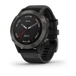 fēnix® 6 - Pro and Sapphire Editions Sapphire - Carbon Gray DLC with Black Band