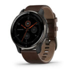 Venu® 2 Plus Slate Stainless Steel Bezel With Slate Case And Brown Leather Band
