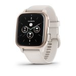 Venu® Sq 2 – Music Edition Peach Gold Aluminum Bezel with Ivory Case and Silicone Band