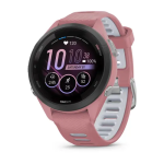 Forerunner® 265S Black Bezel with Light Pink Case and Light Pink/Whitestone Silicone Band